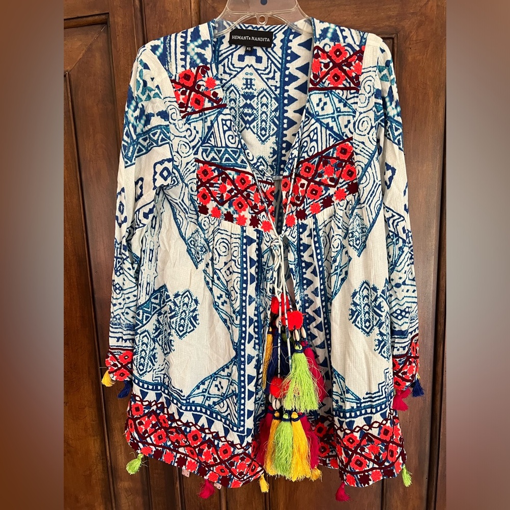 Hemant & Nandita Blouse XS NWOT